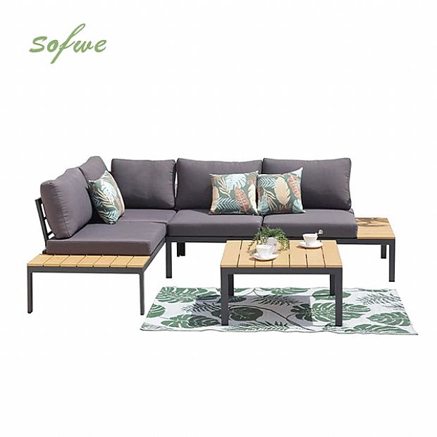 Luxury Aluminum Courtyard Furniture Set Sofa - 11C01D