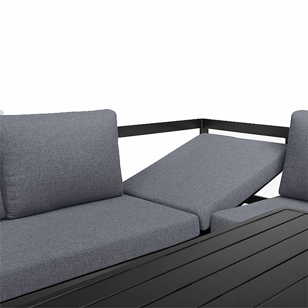 Cast Aluminum Garden Sofa Set with Table and Stool - 11C01F