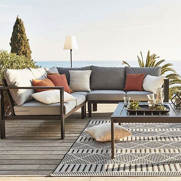 5-Seater Aluminum Outdoor Modular Sofa - 11C01I