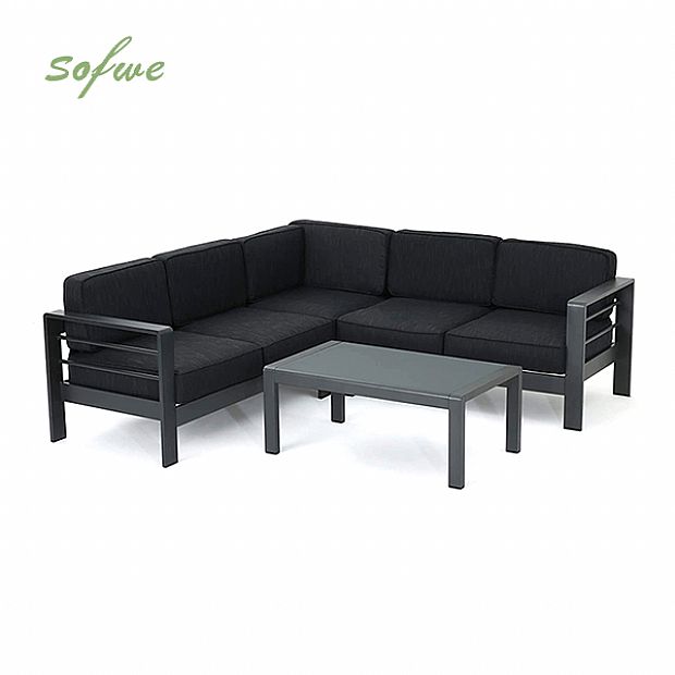 Outdoor Aluminum V-Shaped Sectional Sofa - 11C01J