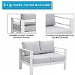 7-Seater Cast Iron Metal Outdoor Sofa Set - 11C01M