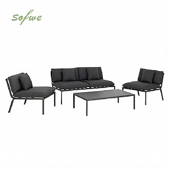 Metal Aluminum 4-piece Outdoor Sofa Set
