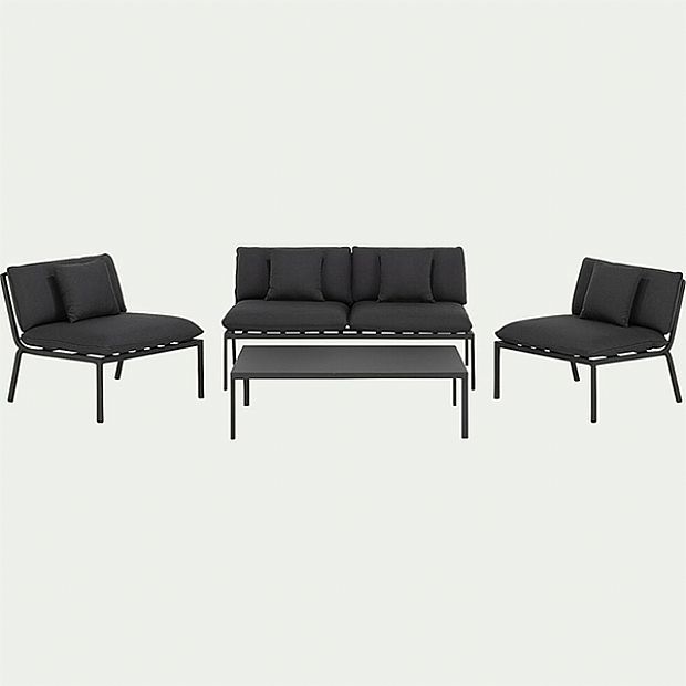 Metal Aluminum 4-piece Outdoor Sofa Set - 11C01R