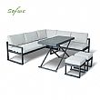 Corner Sofa with Adjustable Height Table - 11C03B
