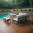 Corner Sofa with Adjustable Height Table - 11C03B
