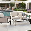 4 Pieces Outdoor Furniture Set with Glass Table - 11C03H