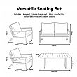 4 Piece Black Outdoor Aluminum Sofa Set - 11C11F