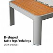 Outdoor Corner Sofa Set with Adjustable Backrest and Loveseat - 11C11G