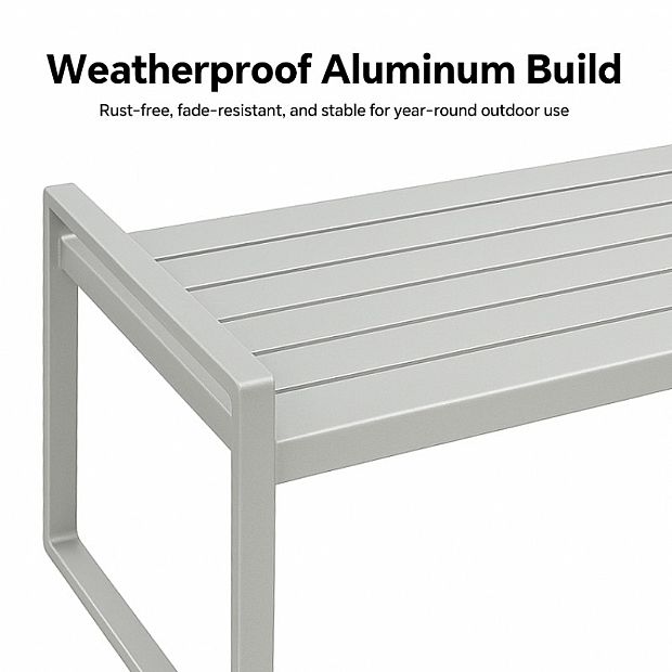 White 4-Piece Outdoor Aluminum Sofa Set - 11C11J
