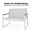 White 4-Piece Outdoor Aluminum Sofa Set - 11C11J