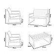 White 4-Piece Outdoor Aluminum Sofa Set - 11C11J