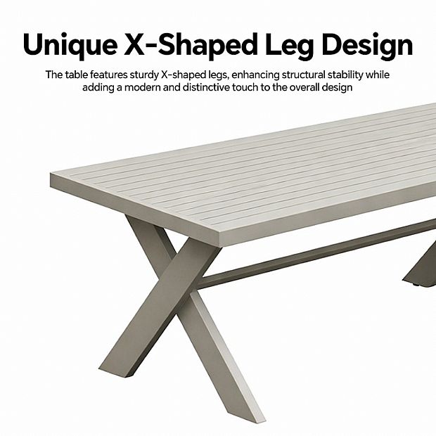 Wholesale Modern Design Outdoor Lounge Sofa Sets with X-leg Table and Bench - 11C12B