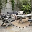 Wholesale Modern Design Outdoor Lounge Sofa Sets with X-leg Table and Bench - 11C12B