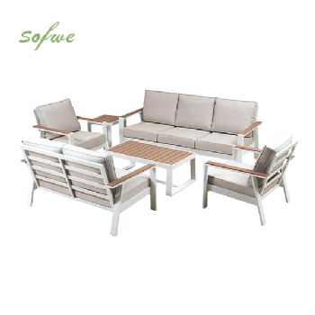 Wholesale 6-piece Outdoor Powder-coated Aluminum Patio Sofa...