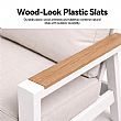 Wholesale 6-piece Outdoor Powder-coated Aluminum Patio Sofa Set with WPC Slat Table - 11C12C