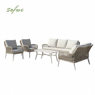 Wholesale All-weather Rope Woven Sofa Set with Outdoor...