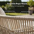 Wholesale All-weather Rope Woven Sofa Set with Outdoor Aluminum Frame Coffee Table - 11C12D