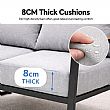 Wholesale Modern Outdoor Garden Compact Design Sofa Set, 5-piece Steel Frame Seating Set - 11C12E