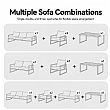 Wholesale Modern Outdoor Garden Compact Design Sofa Set, 5-piece Steel Frame Seating Set - 11C12E