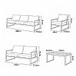 Wholesale Modern Outdoor Garden Compact Design Sofa Set, 5-piece Steel Frame Seating Set - 11C12E