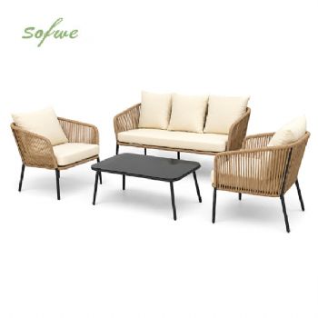 HF Patios Factory Wholesale 4-Piece Aluminum Rattan Patio...