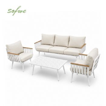 HF Patios Factory Wholesale KD Aluminum Patio Sofa Set with...