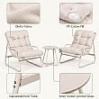 Wholesale 3-Piece Patio Lounge Set with Thick Cushions and Round Glass Table for Balcony Garden Outdoor - 11C12J