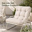 Wholesale 3-Piece Patio Lounge Set with Thick Cushions and Round Glass Table for Balcony Garden Outdoor - 11C12J