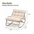 Wholesale Outdoor Rocking Lounge Chair with Thick Olefin Cushion and Galvanized Iron Frame for Patio Garden Furniture Supply - 11C12K