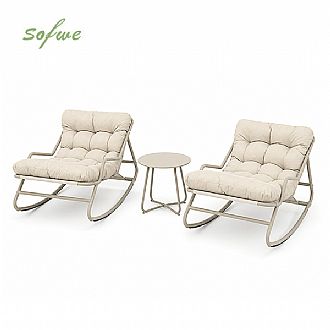 Wholesale 3-Piece Outdoor Rocking Patio Set with Thick...