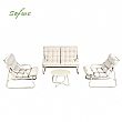 Wholesale 4-Piece Outdoor Patio Conversation Set with Thick Quilted Cushions and Metal Tube Frame - 11C12M