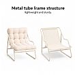 Wholesale 4-Piece Outdoor Patio Conversation Set with Thick Quilted Cushions and Metal Tube Frame - 11C12M