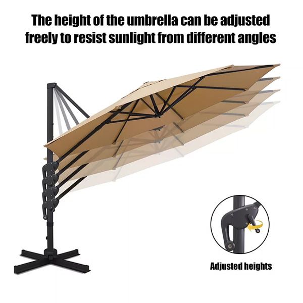 Wholesale Outdoor Patio Cantilever Umbrella with 360-Degree Rotation - 11U01E