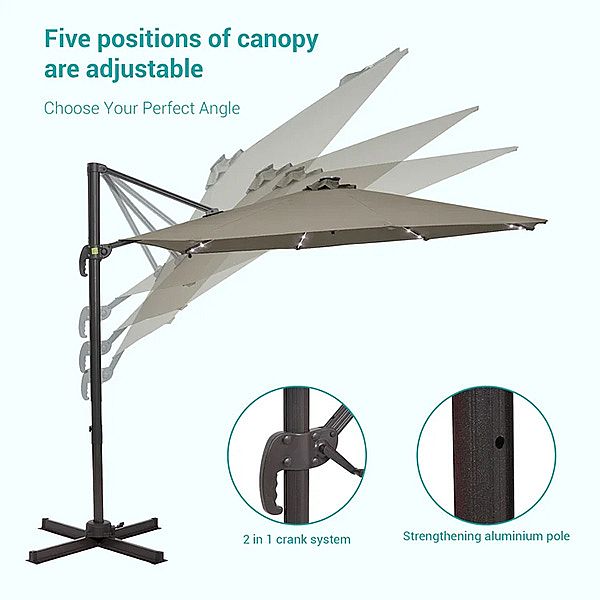 Wholesale 8 Feet Deluxe Square Patio Umbrella - 11U01G