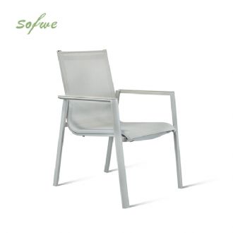 Aluminum Patio Garden Dining Armchair