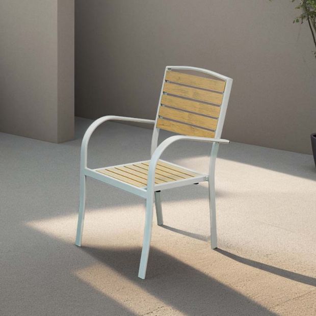 Outdoor Wood-Plastic Composites Dining Chair - 11D11F