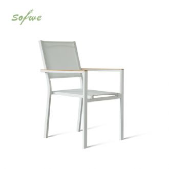 Outdoor Garden Aluminum Stacking Armchair