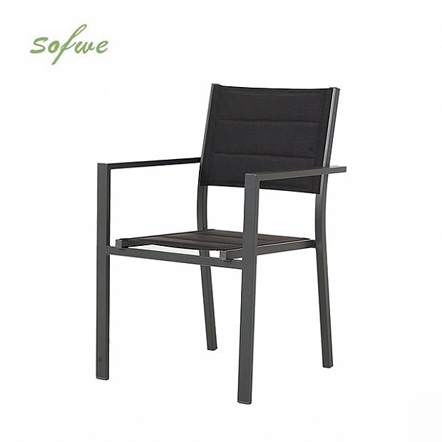 Outdoor Garden Aluminum Stacking Armchair - 11D11H