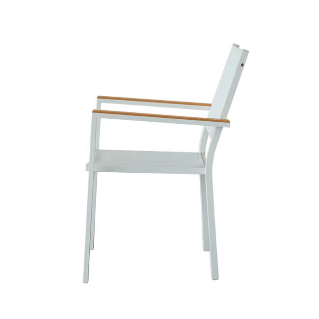 Outdoor Garden Aluminum Stacking Armchair - 11D11H