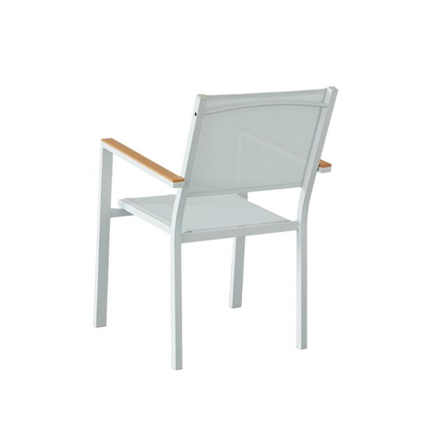 Outdoor Garden Aluminum Stacking Armchair - 11D11H