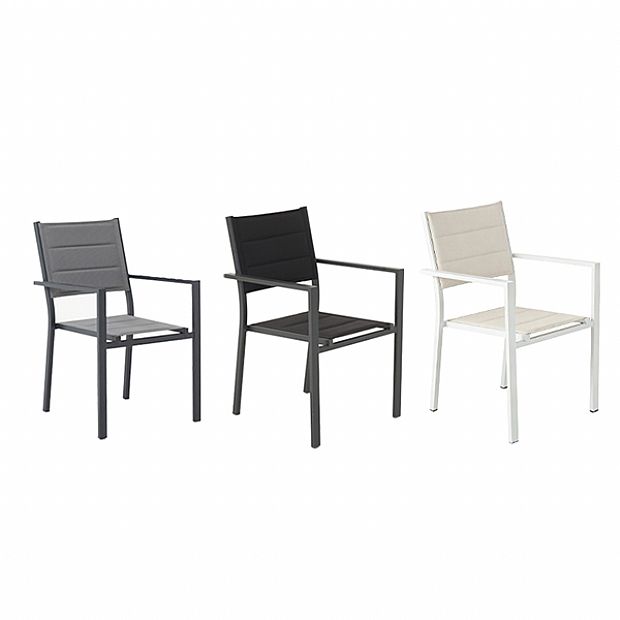 Outdoor Garden Aluminum Stacking Armchair - 11D11H
