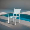 Outdoor Garden Aluminum Stacking Armchair - 11D11H