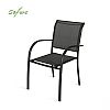 Commercial Stackable Aluminum Outdoor Dining Chair with Armrests and Sling Seat - 11D11K
