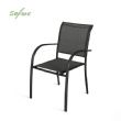 Commercial Stackable Aluminum Outdoor Dining Chair with Armrests and Sling Seat - 11D11K