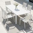 Commercial Stackable Aluminum Outdoor Dining Chair with Armrests and Sling Seat - 11D11K
