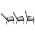 Reclining Patio High Back Dining Armchair With Spun Polyester Cushion - 11D12K