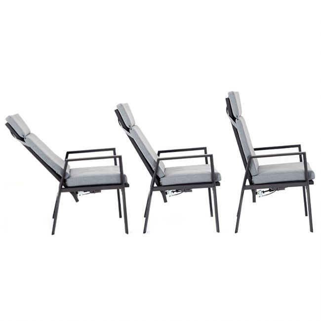 Reclining Patio High Back Dining Armchair With Spun Polyester Cushion - 11D12K