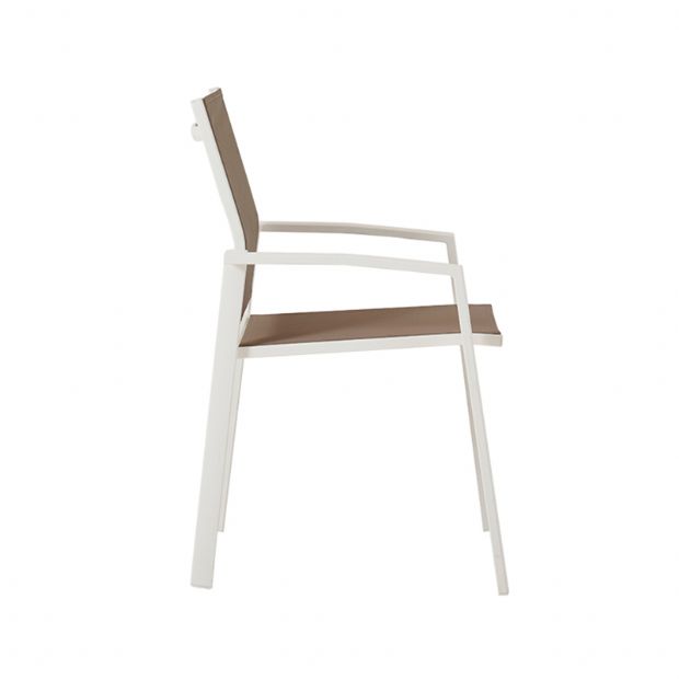 Aluminum Dining Chair with Breathable Mesh Seat and Backrest - 11D27A