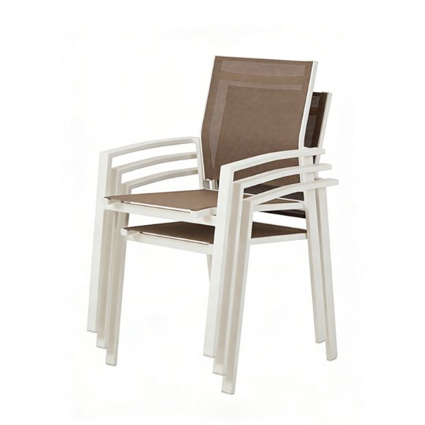 Aluminum Dining Chair with Breathable Mesh Seat and Backrest - 11D27A