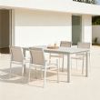 Aluminum Dining Chair with Breathable Mesh Seat and Backrest - 11D27A